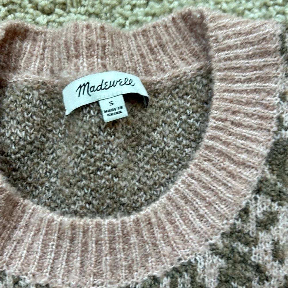 MADEWELL Pullover Sweater in Leopard size S - Picture 5 of 8